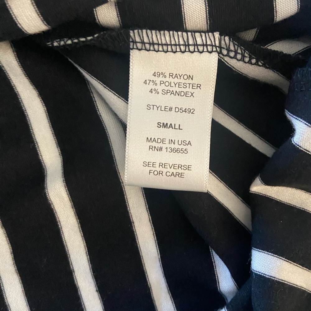 Black and White Striped Strapless Maxi Dress size Small - Picture 7 of 9